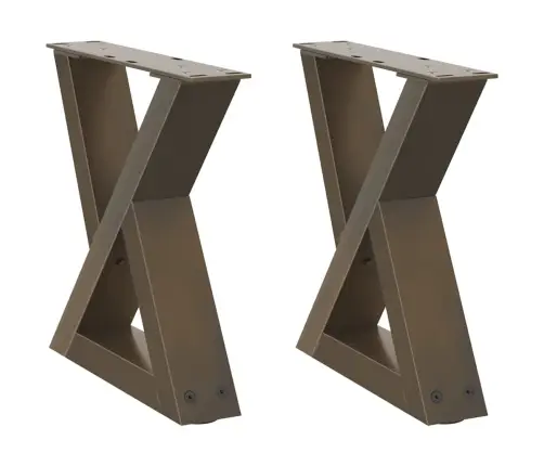 Kafijas Galdiņa Kājas, 2 Gab., Dabīgs Tērauds, 30X(30-31,3) Cm, Tērauds Vidaxl