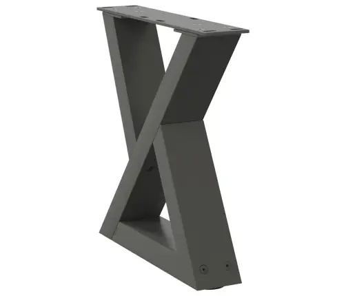 Kafijas Galdiņa Kājas, 2 Gab., Antracīta Krāsa, 40X(30-31,3) Cm, Tērauds Vidaxl