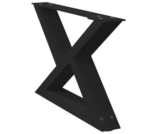 Kafijas Galdiņa Kājas, 2 Gab., Melnas, 50X(30-31,3) Cm, Tērauds Vidaxl