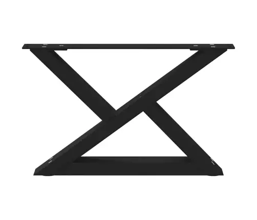 Kafijas Galdiņa Kājas, 2 Gab., Melnas, 50X(30-31,3) Cm, Tērauds Vidaxl