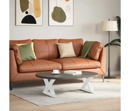 Kafijas Galdiņa Kājas, 2 Gab., Baltas, 50X(30-31,3) Cm, Tērauds Vidaxl