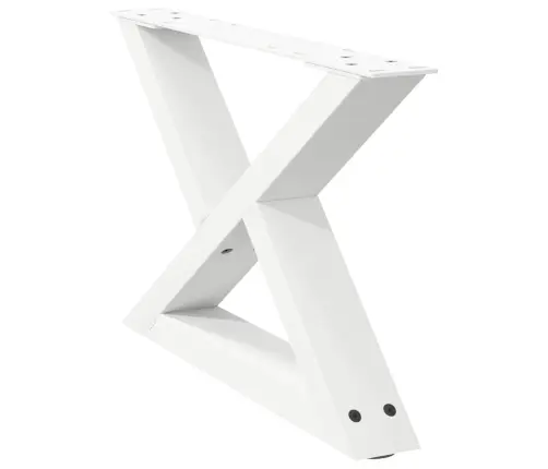 Kafijas Galdiņa Kājas, 2 Gab., Baltas, 50X(30-31,3) Cm, Tērauds Vidaxl