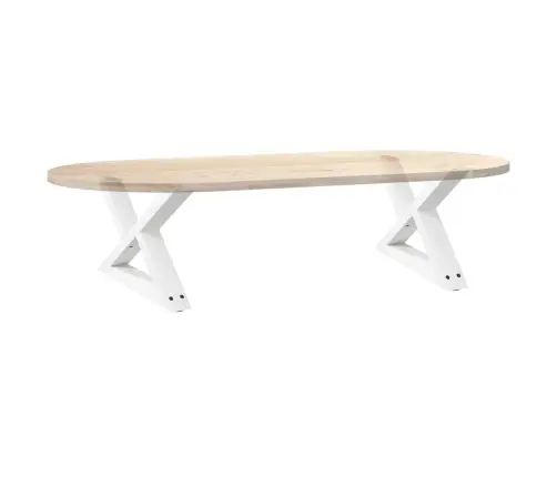 Kafijas Galdiņa Kājas, 2 Gab., Baltas, 50X(30-31,3) Cm, Tērauds Vidaxl