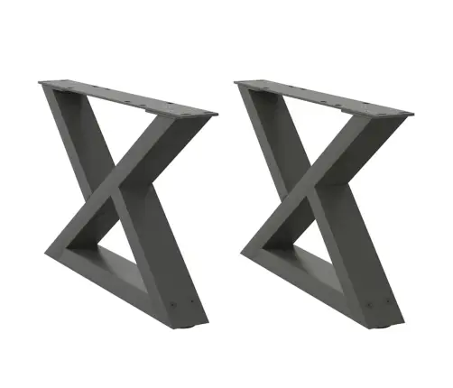 Kafijas Galdiņa Kājas, 2 Gab., Antracīta Krāsa, 50X(30-31,3) Cm, Tērauds Vidaxl