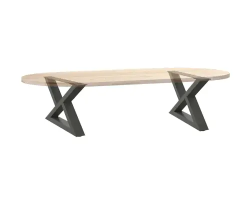 Kafijas Galdiņa Kājas, 2 Gab., Antracīta Krāsa, 50X(30-31,3) Cm, Tērauds Vidaxl