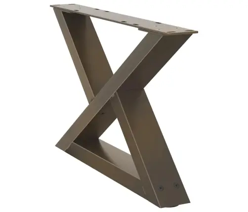 Kafijas Galdiņa Kājas, 2 Gab., Dabīgs Tērauds, 50X(30-31,3) Cm, Tērauds Vidaxl