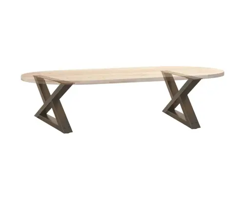 Kafijas Galdiņa Kājas, 2 Gab., Dabīgs Tērauds, 50X(30-31,3) Cm, Tērauds Vidaxl