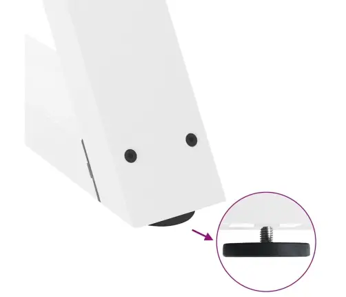 Kohvilaua Jalad 2 Tk Valged 60 X (30–31,3) Cm Terasest