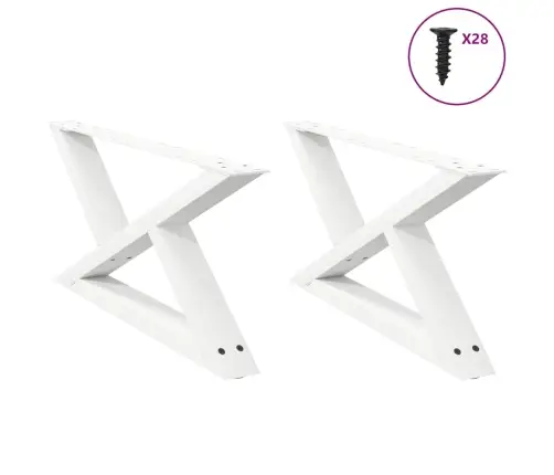 Kavos Staliuko Kojelės, 2 Vnt., Baltos, 70X(30-31,3) cm Plienas