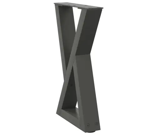 Kafijas Galdiņa Kājas, 2 Gab., Antracīta Krāsa, 28X(42-43,3) Cm, Tērauds Vidaxl