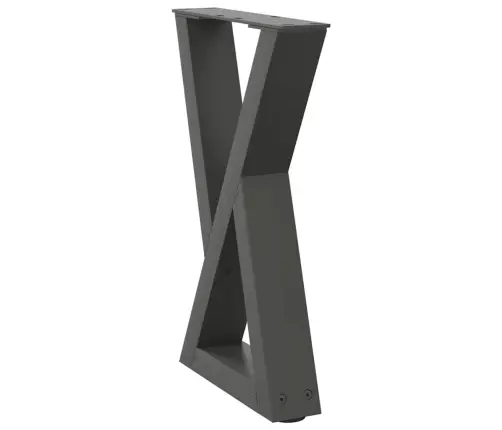 Kafijas Galdiņa Kājas, 2 Gab., Antracīta Krāsa, 38X(42-43,3) Cm, Tērauds Vidaxl