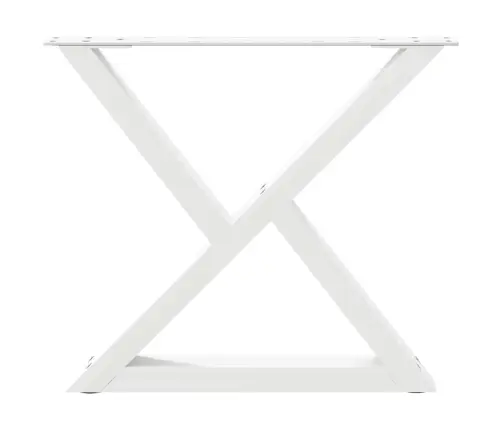 Kafijas Galdiņa Kājas, 2 Gab., Baltas, 50X(42-43,3) Cm, Tērauds Vidaxl