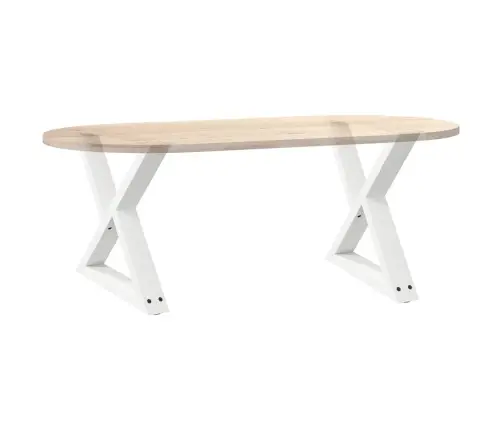 Kafijas Galdiņa Kājas, 2 Gab., Baltas, 50X(42-43,3) Cm, Tērauds Vidaxl