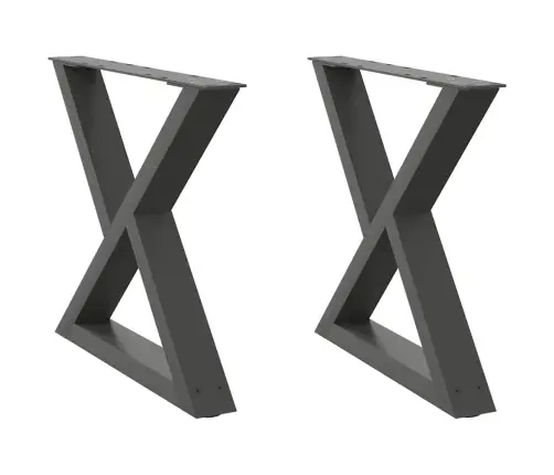 Kafijas Galdiņa Kājas, 2 Gab., Antracīta Krāsa, 50X(42-43,3) Cm, Tērauds Vidaxl