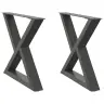 Kafijas Galdiņa Kājas, 2 Gab., Antracīta Krāsa, 50X(42-43,3) Cm, Tērauds Vidaxl