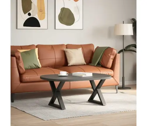 Kafijas Galdiņa Kājas, 2 Gab., Antracīta Krāsa, 60X(42-43,3) Cm, Tērauds Vidaxl