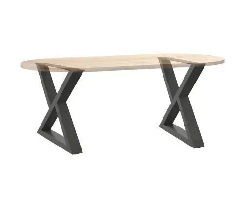 Kafijas Galdiņa Kājas, 2 Gab., Antracīta Krāsa, 60X(42-43,3) Cm, Tērauds Vidaxl