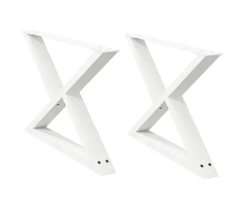 Kafijas Galdiņa Kājas, 2 Gab., Baltas, 70X(42-43,3) Cm, Tērauds Vidaxl