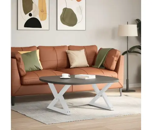 Kafijas Galdiņa Kājas, 2 Gab., Baltas, 70X(42-43,3) Cm, Tērauds Vidaxl
