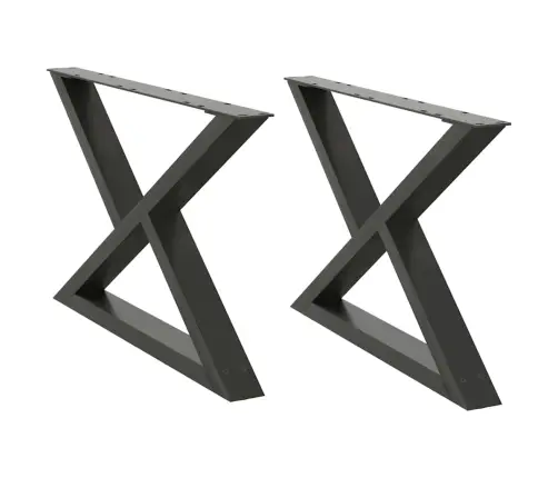 Kafijas Galdiņa Kājas, 2 Gab., Antracīta Krāsa, 70X(42-43,3) Cm, Tērauds Vidaxl
