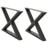 Kafijas Galdiņa Kājas, 2 Gab., Antracīta Krāsa, 70X(42-43,3) Cm, Tērauds Vidaxl