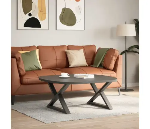 Kafijas Galdiņa Kājas, 2 Gab., Antracīta Krāsa, 70X(42-43,3) Cm, Tērauds Vidaxl