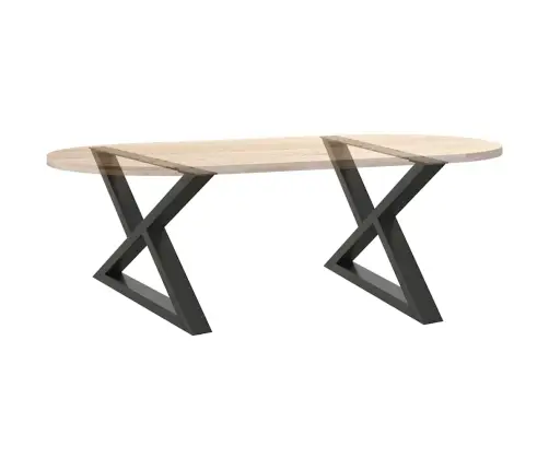 Kafijas Galdiņa Kājas, 2 Gab., Antracīta Krāsa, 70X(42-43,3) Cm, Tērauds Vidaxl