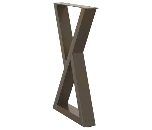 Ēdamgalda Kājas, 2 Gab., Dabīgs Tērauds, 50X(72-73,3) Cm, Tērauds Vidaxl