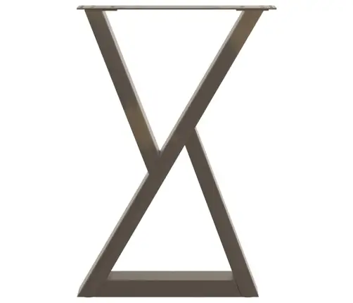 Ēdamgalda Kājas, 2 Gab., Dabīgs Tērauds, 50X(72-73,3) Cm, Tērauds Vidaxl