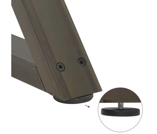 Ēdamgalda Kājas, 2 Gab., Dabīgs Tērauds, 50X(72-73,3) Cm, Tērauds Vidaxl