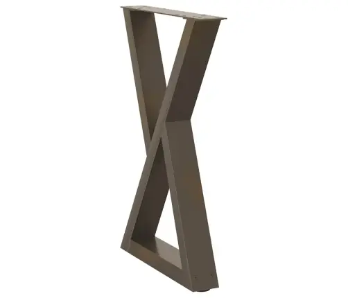 Ēdamgalda Kājas, 2 Gab., Dabīgs Tērauds, 60X(72-73,3) Cm, Tērauds Vidaxl