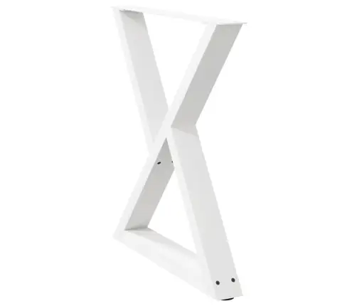 Ēdamgalda Kājas, 2 Gab., Baltas, 70X(72-73,3) Cm, Tērauds Vidaxl