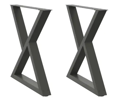 Ēdamgalda Kājas, 2 Gab., Antracīta Krāsa, 70X(72-73,3) Cm, Tērauds Vidaxl