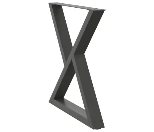 Ēdamgalda Kājas, 2 Gab., Antracīta Krāsa, 70X(72-73,3) Cm, Tērauds Vidaxl