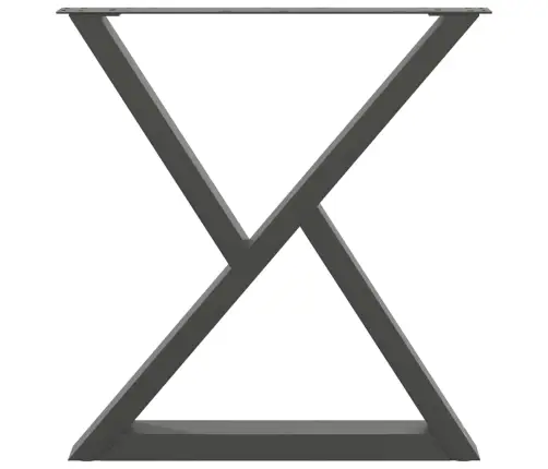 Ēdamgalda Kājas, 2 Gab., Antracīta Krāsa, 70X(72-73,3) Cm, Tērauds Vidaxl