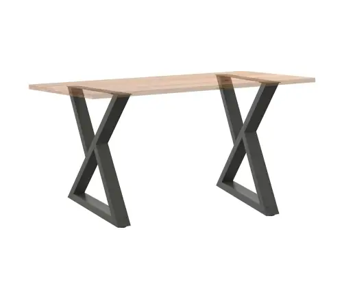 Ēdamgalda Kājas, 2 Gab., Antracīta Krāsa, 70X(72-73,3) Cm, Tērauds Vidaxl