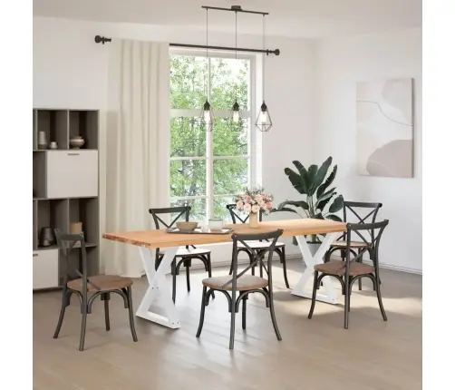 Söögilaua Jalad 2 Tk Valged 80 X (72-73,3) Cm Terasest