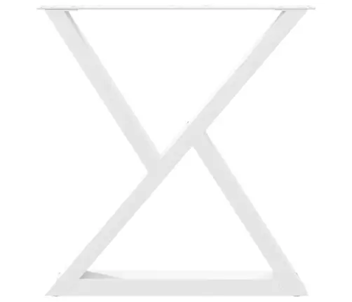 Söögilaua Jalad 2 Tk Valged 80 X (72-73,3) Cm Terasest