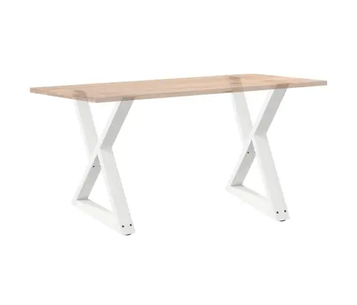 Söögilaua Jalad 2 Tk Valged 80 X (72-73,3) Cm Terasest