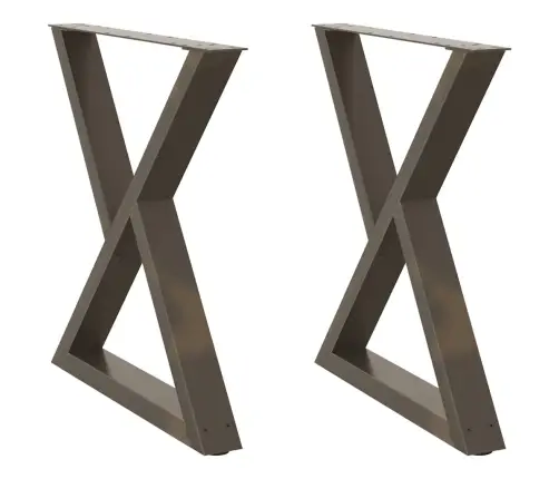 Valgomojo Stalo Kojos, 2 Vnt., Natūralus Plienas, 80X(72-73,3) cm Plienas