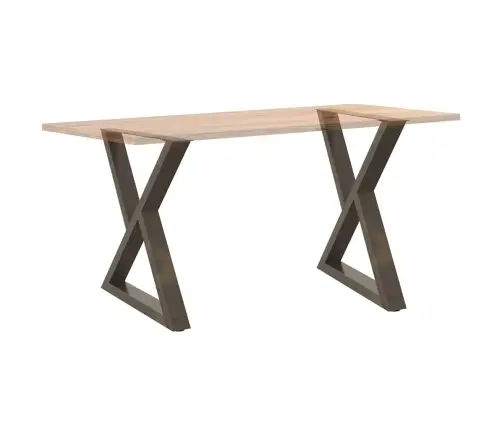 Valgomojo Stalo Kojos, 2 Vnt., Natūralus Plienas, 80X(72-73,3) cm Plienas