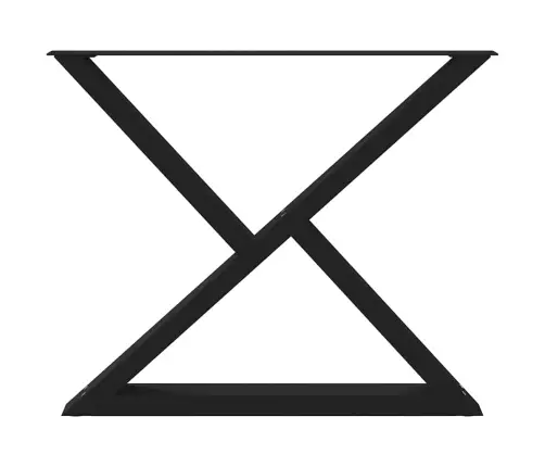 Ēdamgalda Kājas, 2 Gab., Melnas, 90X(72-73,3) Cm, Tērauds Vidaxl