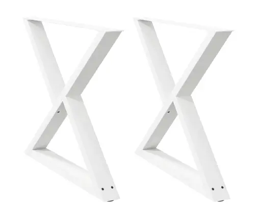 Ēdamgalda Kājas, 2 Gab., Baltas, 90X(72-73,3) Cm, Tērauds Vidaxl