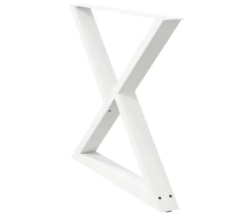 Ēdamgalda Kājas, 2 Gab., Baltas, 90X(72-73,3) Cm, Tērauds Vidaxl