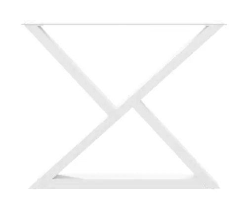 Ēdamgalda Kājas, 2 Gab., Baltas, 90X(72-73,3) Cm, Tērauds Vidaxl