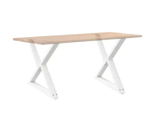 Ēdamgalda Kājas, 2 Gab., Baltas, 90X(72-73,3) Cm, Tērauds Vidaxl