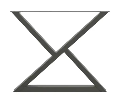 Ēdamgalda Kājas, 2 Gab., Antracīta Krāsa, 90X(72-73,3) Cm, Tērauds Vidaxl