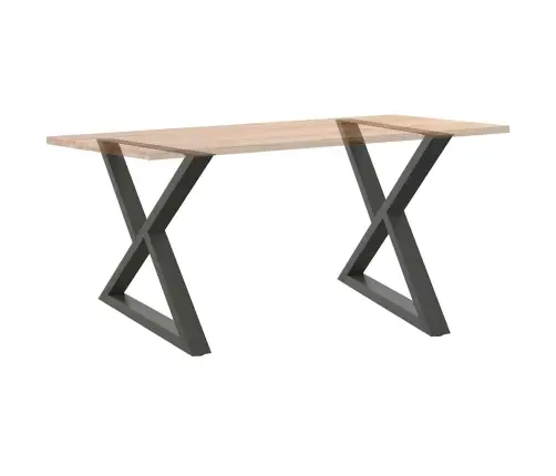 Ēdamgalda Kājas, 2 Gab., Antracīta Krāsa, 90X(72-73,3) Cm, Tērauds Vidaxl