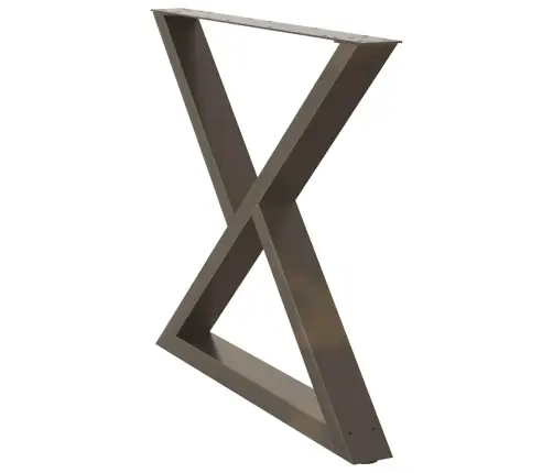 Ēdamgalda Kājas, 2 Gab., Dabīgs Tērauds, 90X(72-73,3) Cm, Tērauds Vidaxl