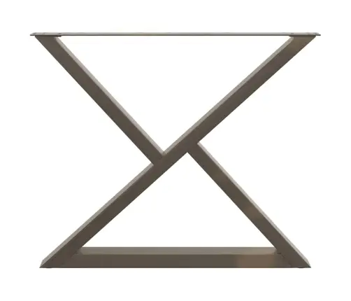 Ēdamgalda Kājas, 2 Gab., Dabīgs Tērauds, 90X(72-73,3) Cm, Tērauds Vidaxl